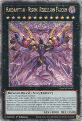 Raidraptor - Rising Rebellion Falcon - PHNI-EN045 (Quarter Century Secret Rare) - 1st Edition